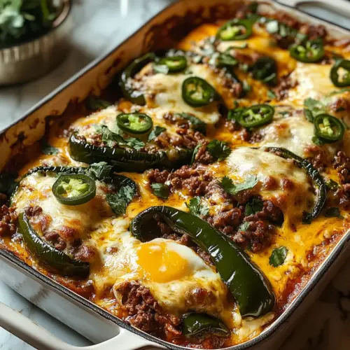 Baked Beef Chiles Rellenos