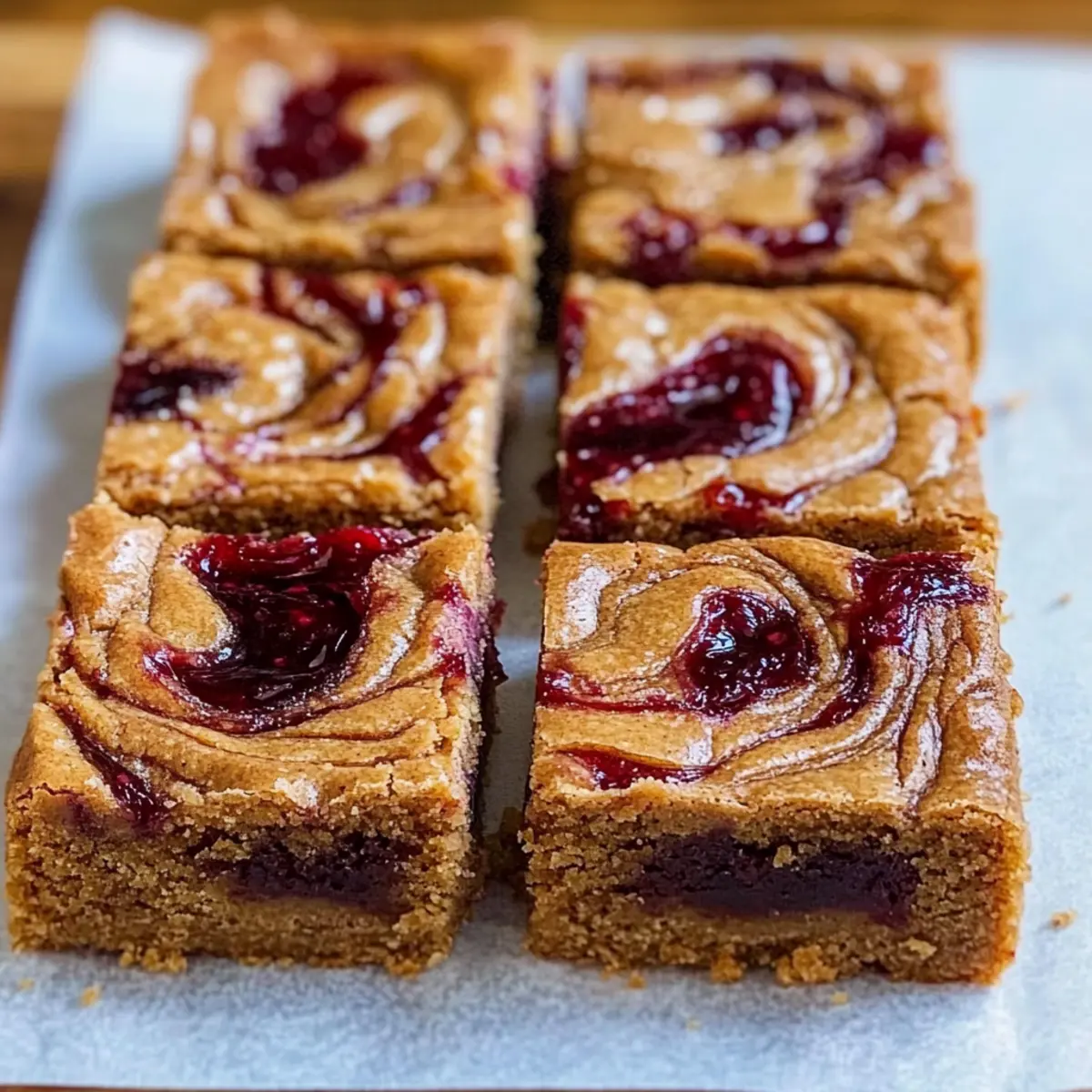 Peanut Butter and Jelly Blondies