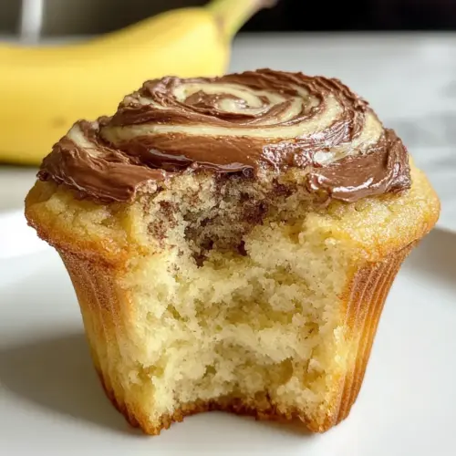 Nutella Swirl Banana Muffins
