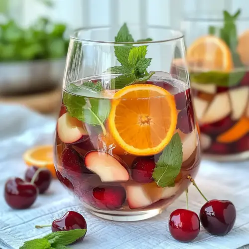 Cherry Rosé Elderflower Sangria