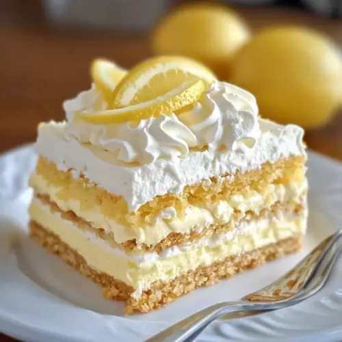 No-Bake Lemon Éclair Cake