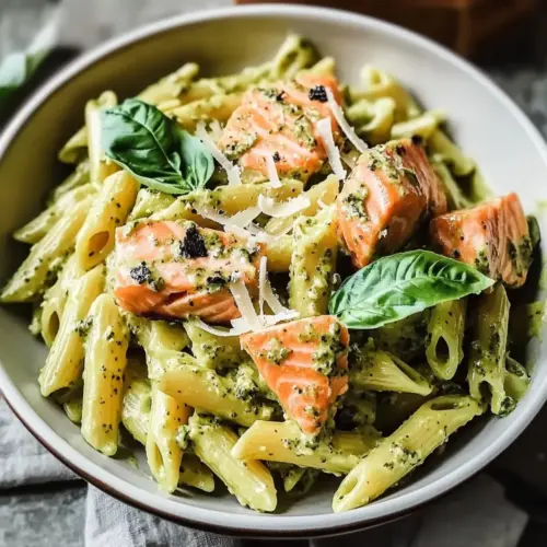 Creamy Salmon Pesto Pasta