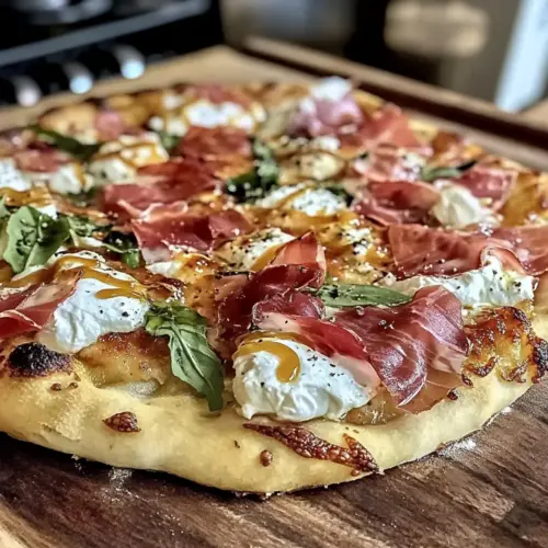 Prosciutto and Honey Burrata Pizza