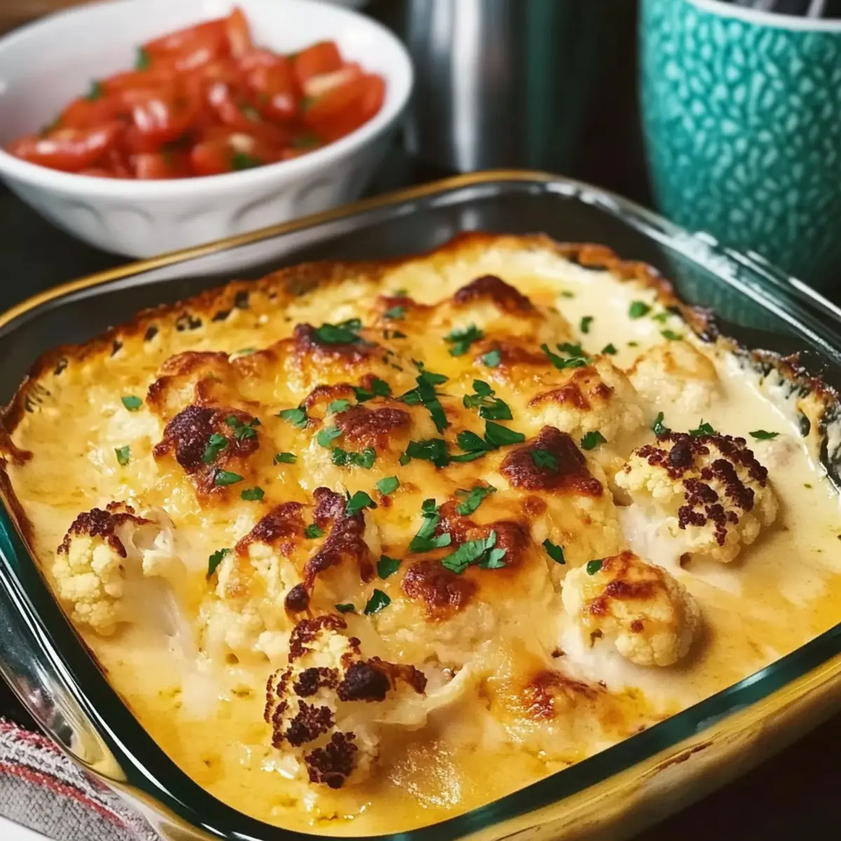 Creamy Cheesy Cauliflower Bake