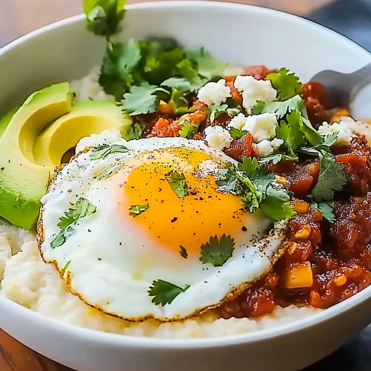 Huevos Rancheros Grits Bowl