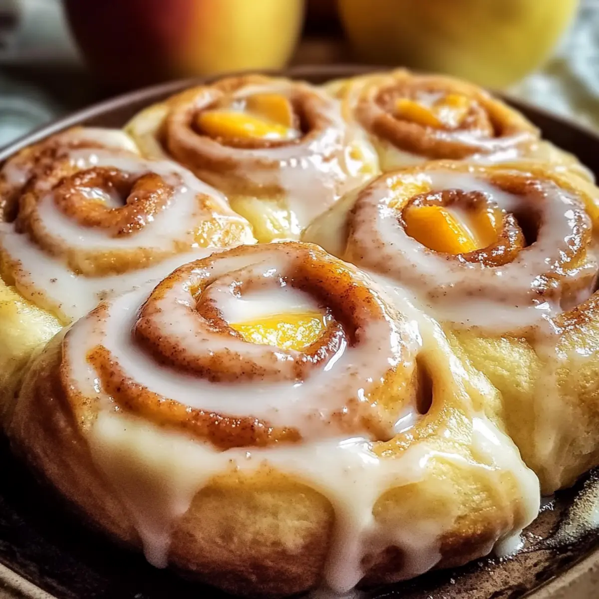 Peach Pie Cinnamon Rolls