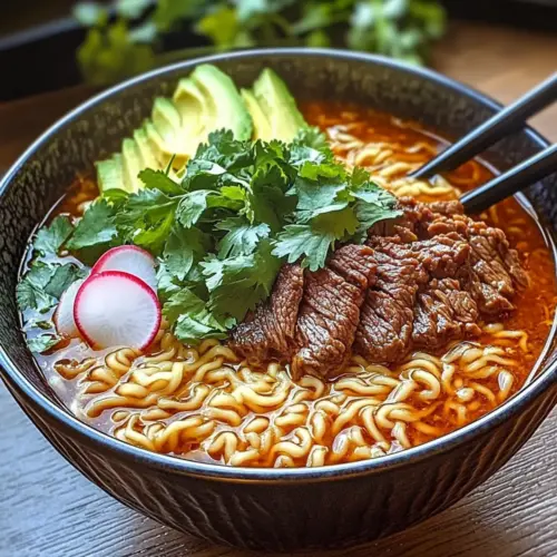 Birria Ramen with Tender Beef