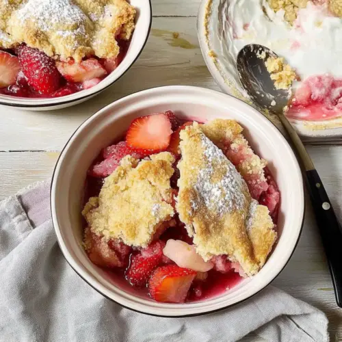 Strawberry-Rhubarb Cobbler
