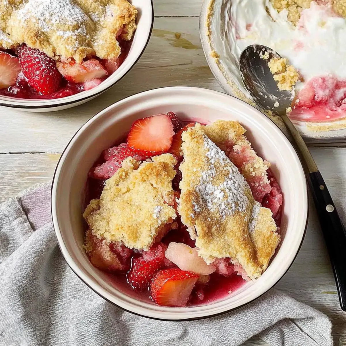Strawberry-Rhubarb Cobbler