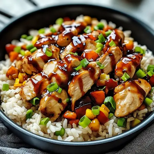 Honey BBQ Chicken Rice