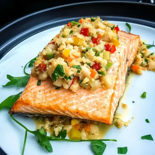 Seafood Stuffed Salmon