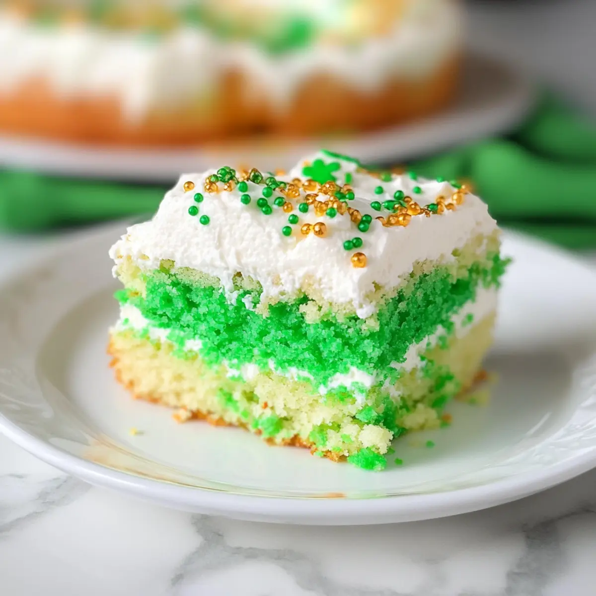 St. Patrick’s Day Poke Cake
