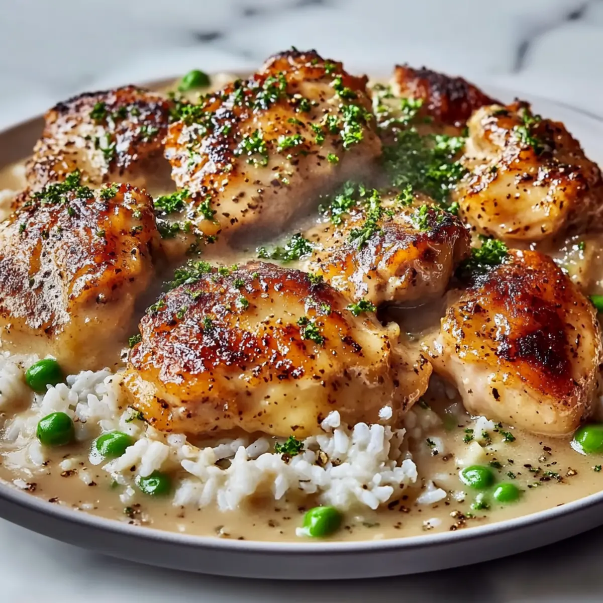 Smothered Chicken and Rice