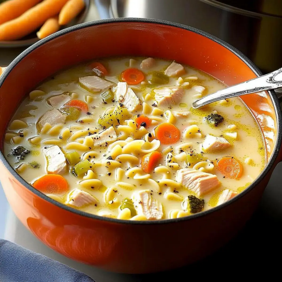 Creamy Vegetable Turkey Soup