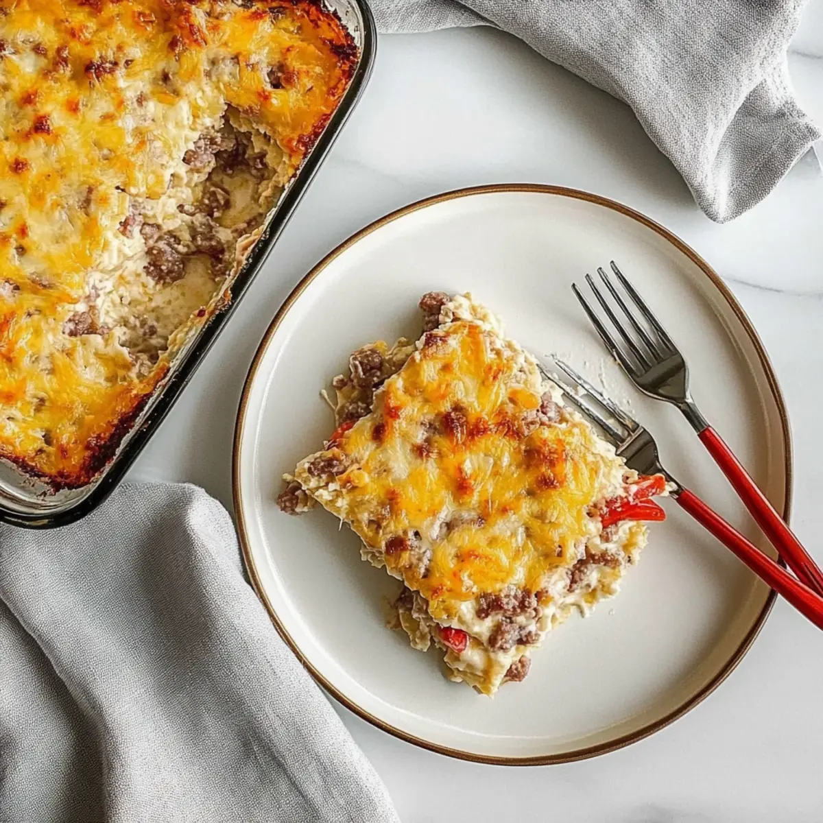 Sausage Hashbrown Breakfast Casserole