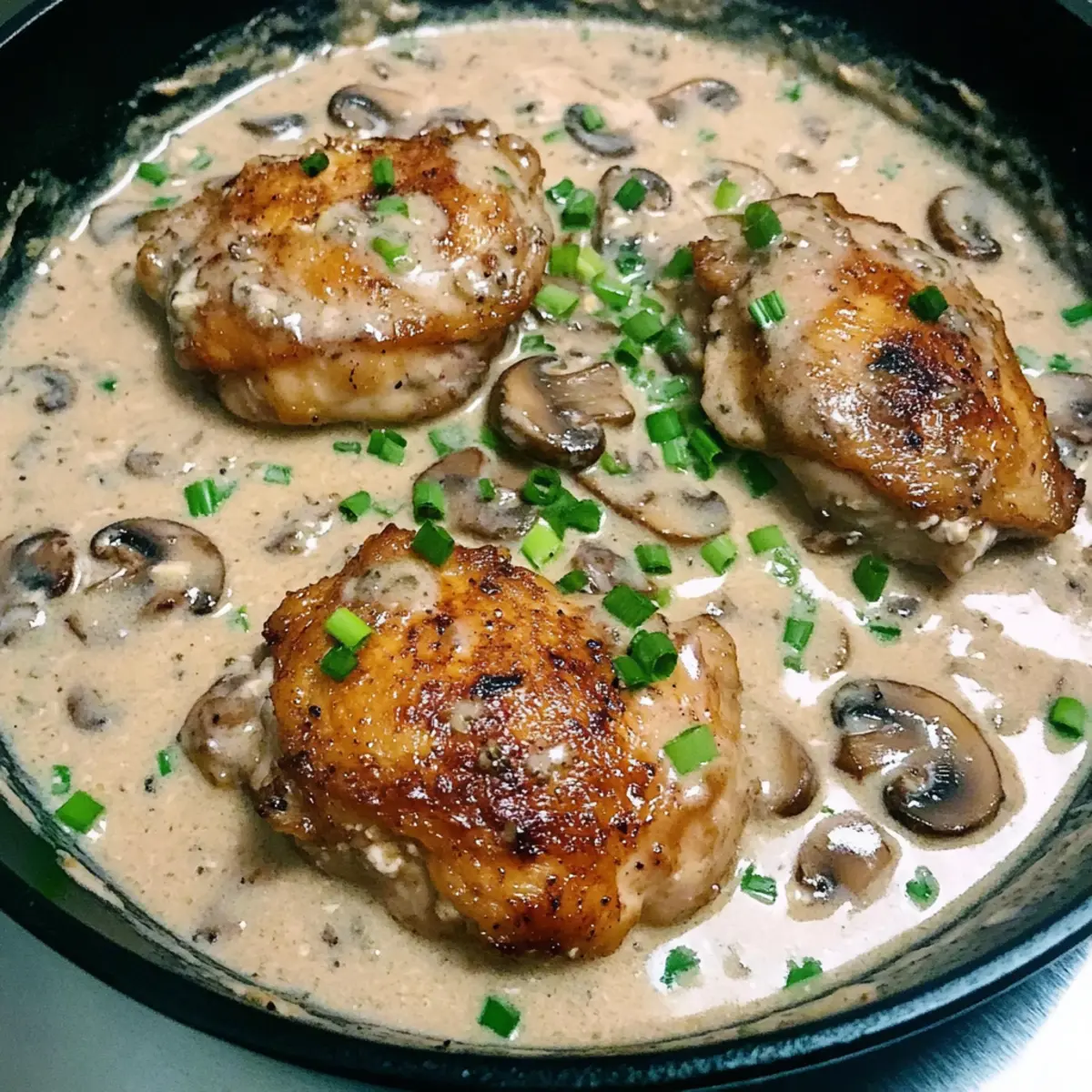 Miso Mushroom Chicken Thighs