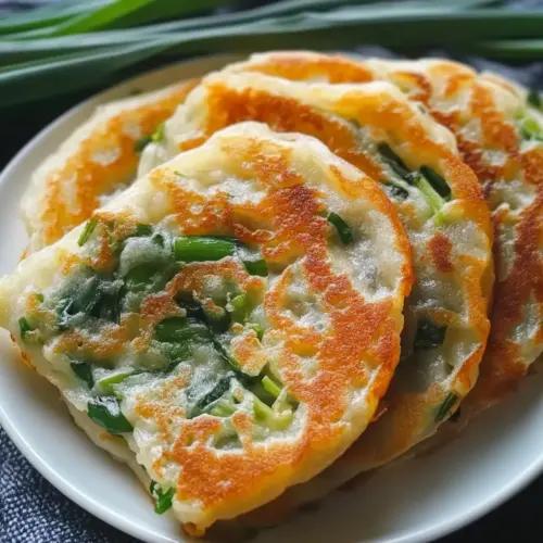 Crispy Rice Paper Scallion Pancakes