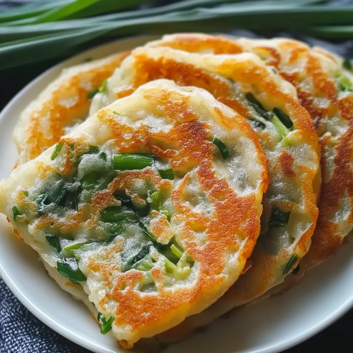 Crispy Rice Paper Scallion Pancakes