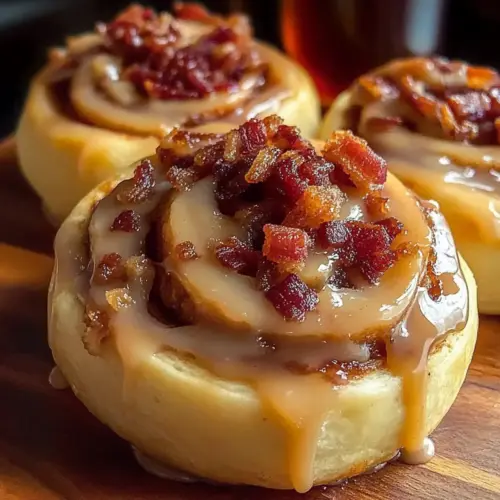 Maple Bacon Cinnamon Rolls