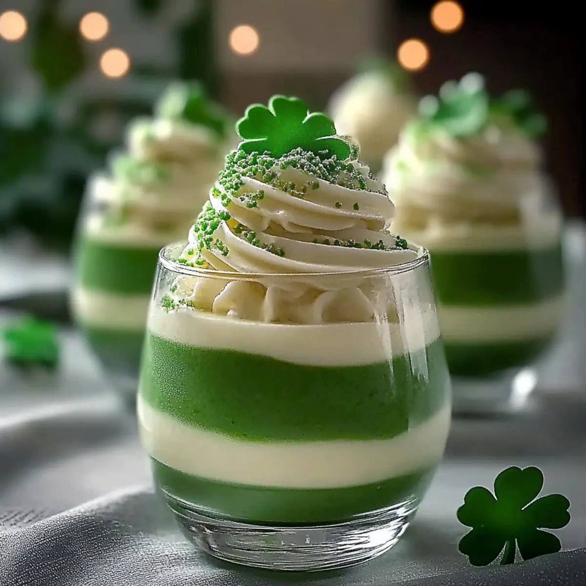 Green Shake Pudding Cups