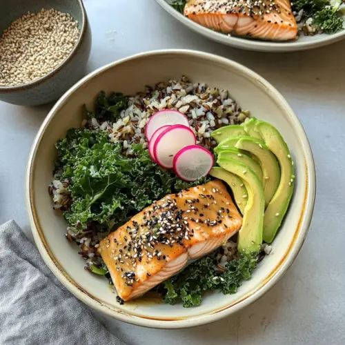 Maple Tahini Salmon Bowls