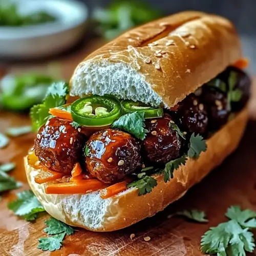 Korean BBQ Meatball Banh Mi