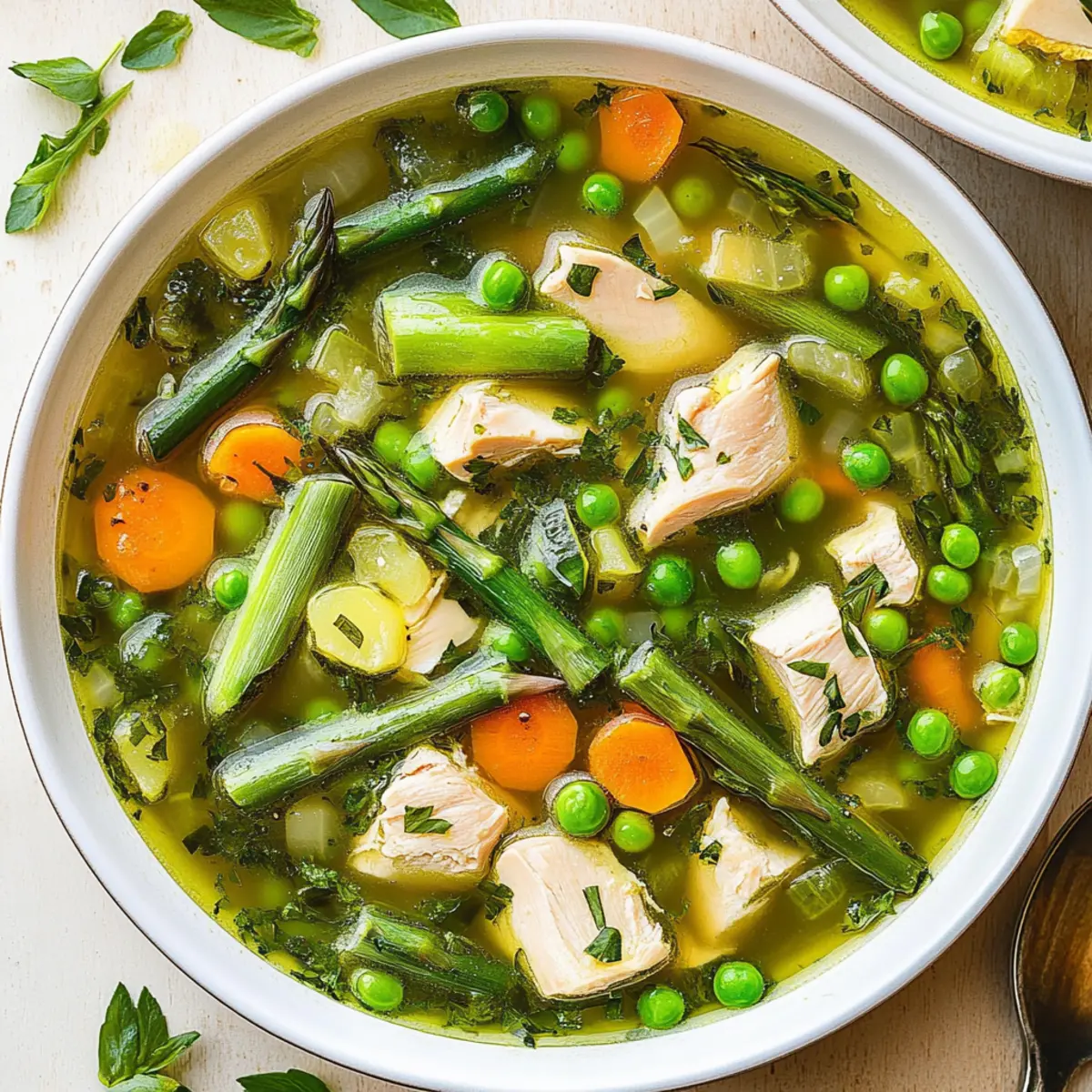 Chicken Soup with Spring Vegetables
