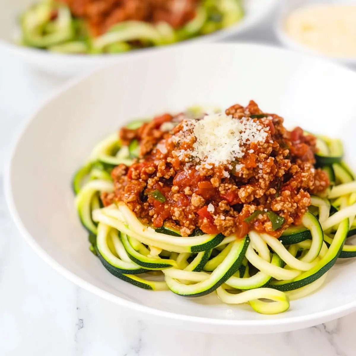 Turkey Bolognese with Zucchini Noodles