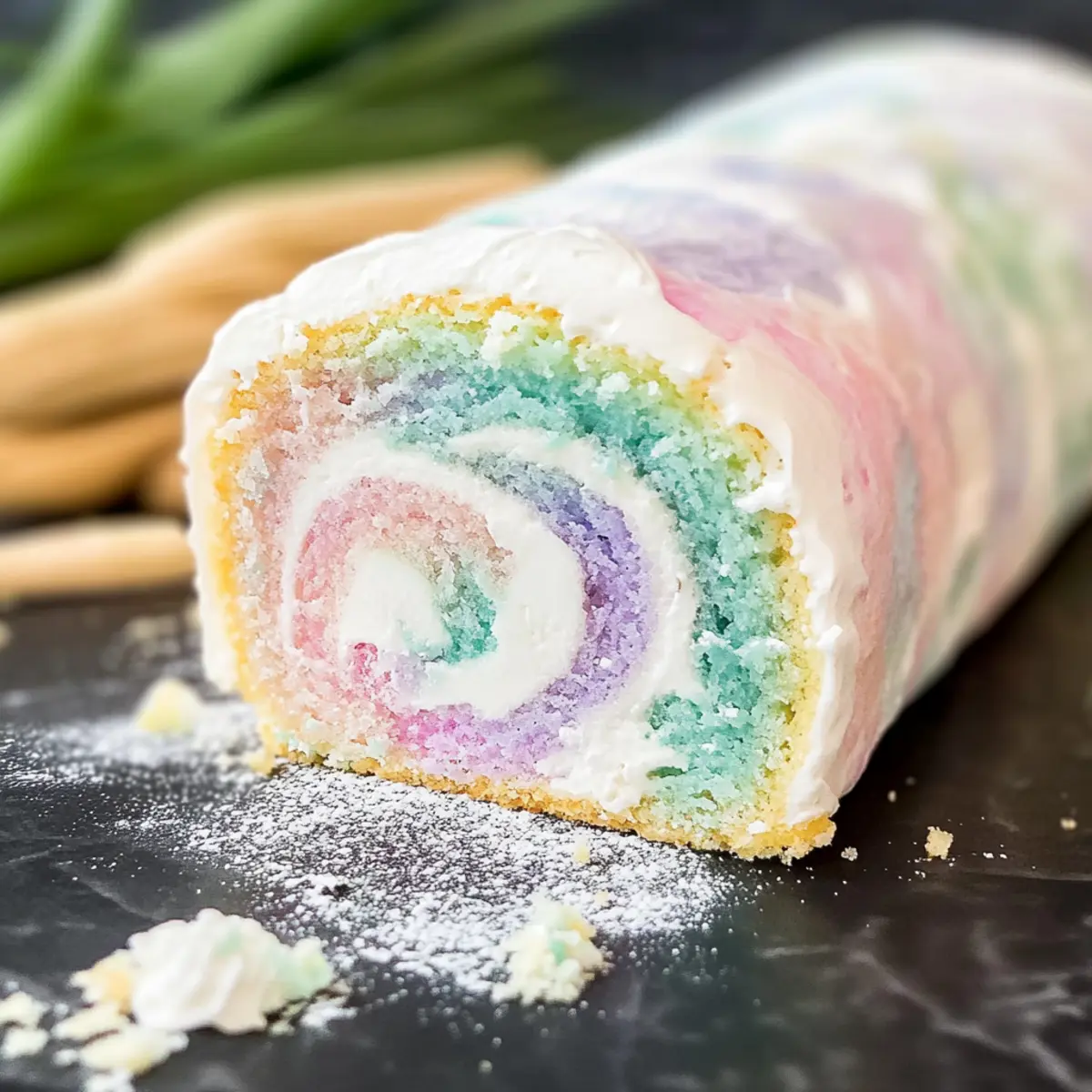 Watercolor Cake Roll
