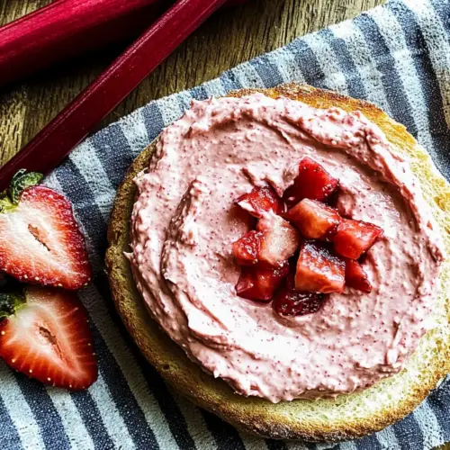 Strawberry rhubarb cream cheese