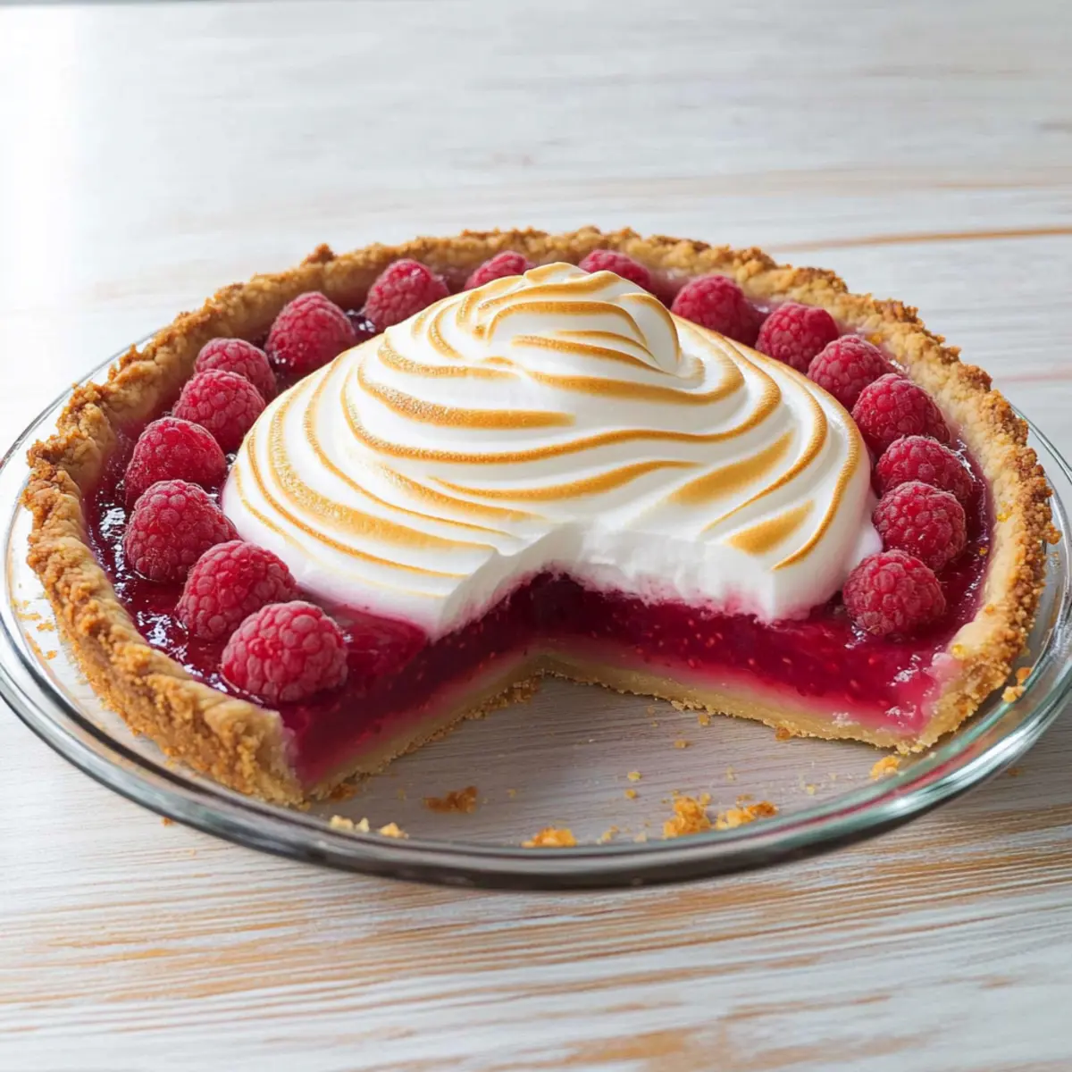 Raspberry Lemon Chiffon Pie