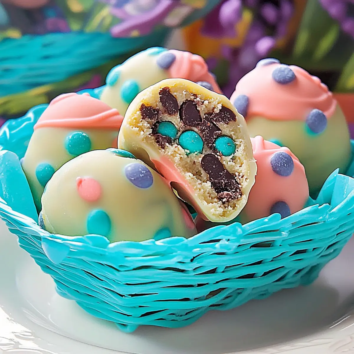 Easter Egg Cookie Dough Truffles