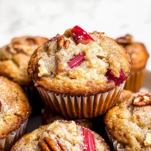 Rhubarb Pecan Muffins