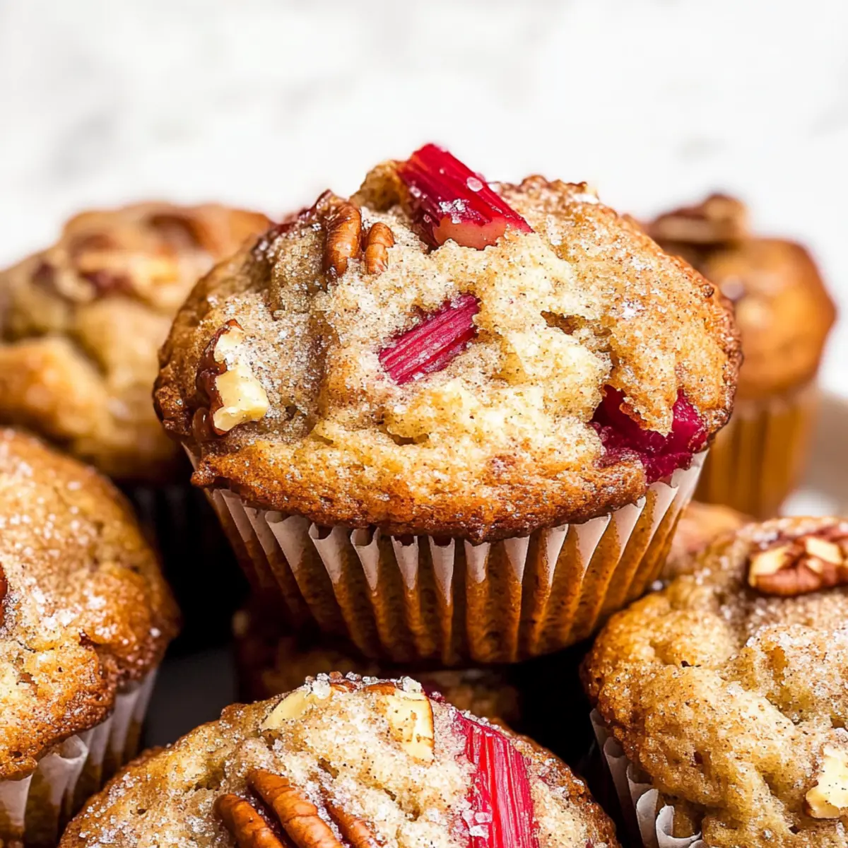 Rhubarb Pecan Muffins