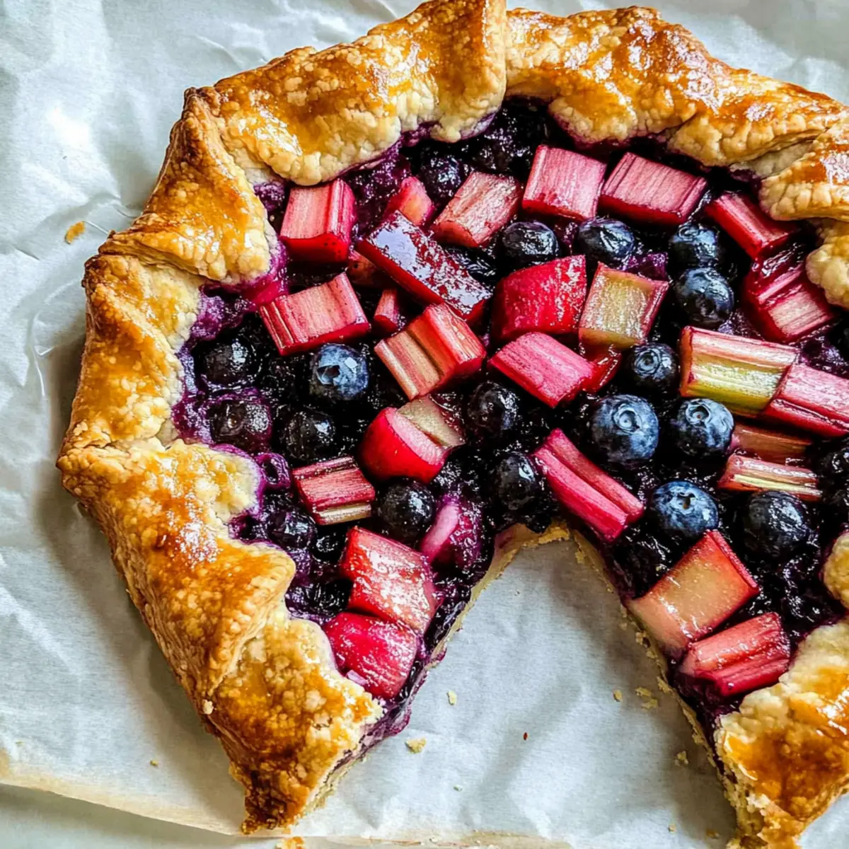 Rhubarb Blueberry Galette