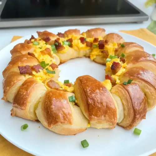 Crescent Roll Breakfast Wreath