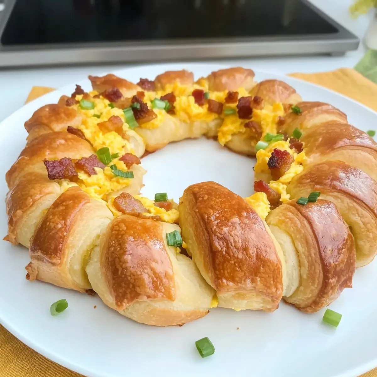 Crescent Roll Breakfast Wreath