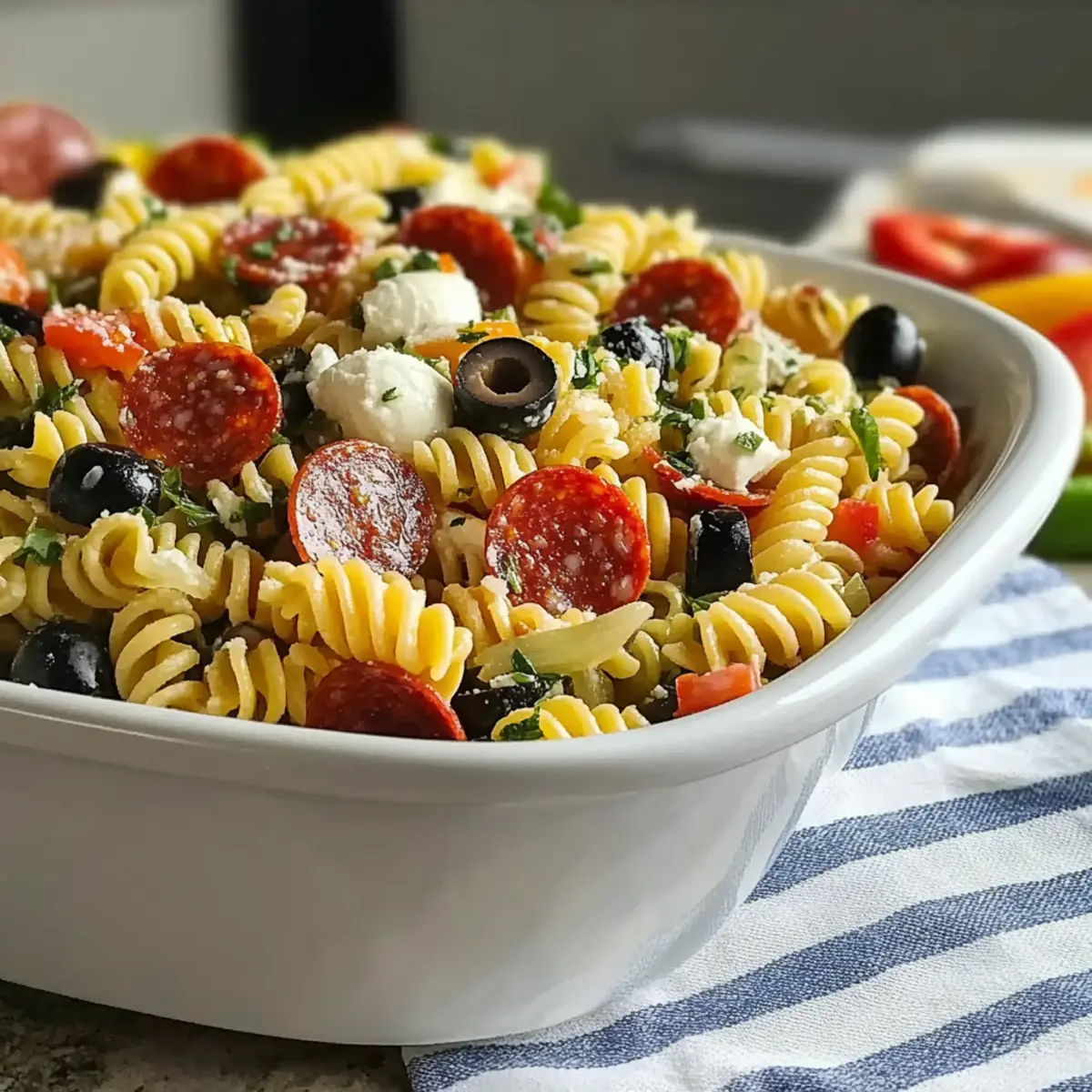 Pepperoni Pizza Pasta Salad