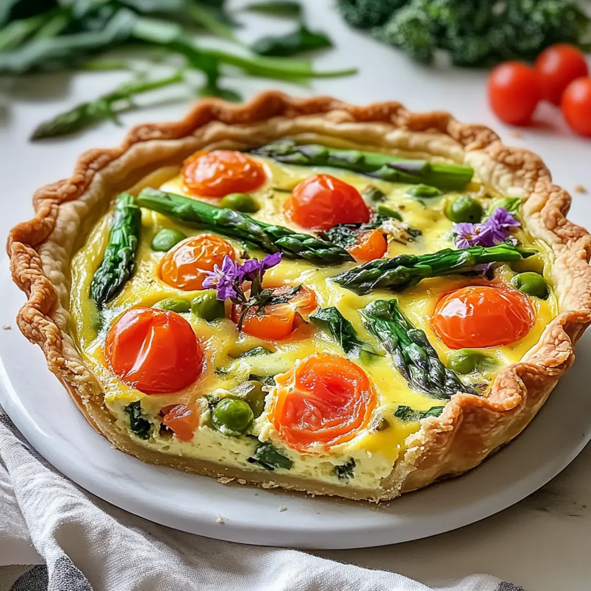 Vegan Spring Vegetable Quiche