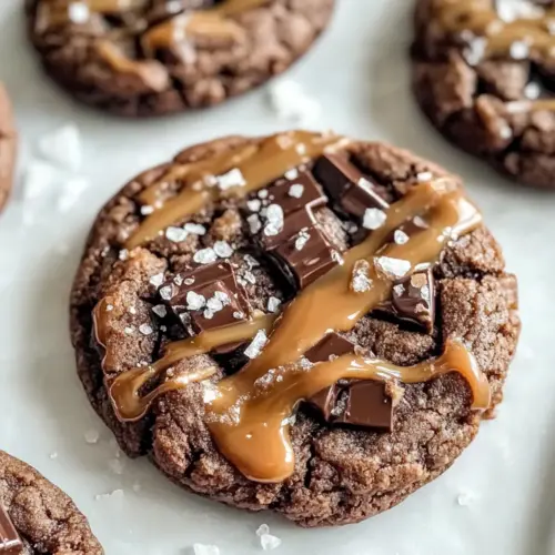 Double Chocolate Salted Caramel Cookies
