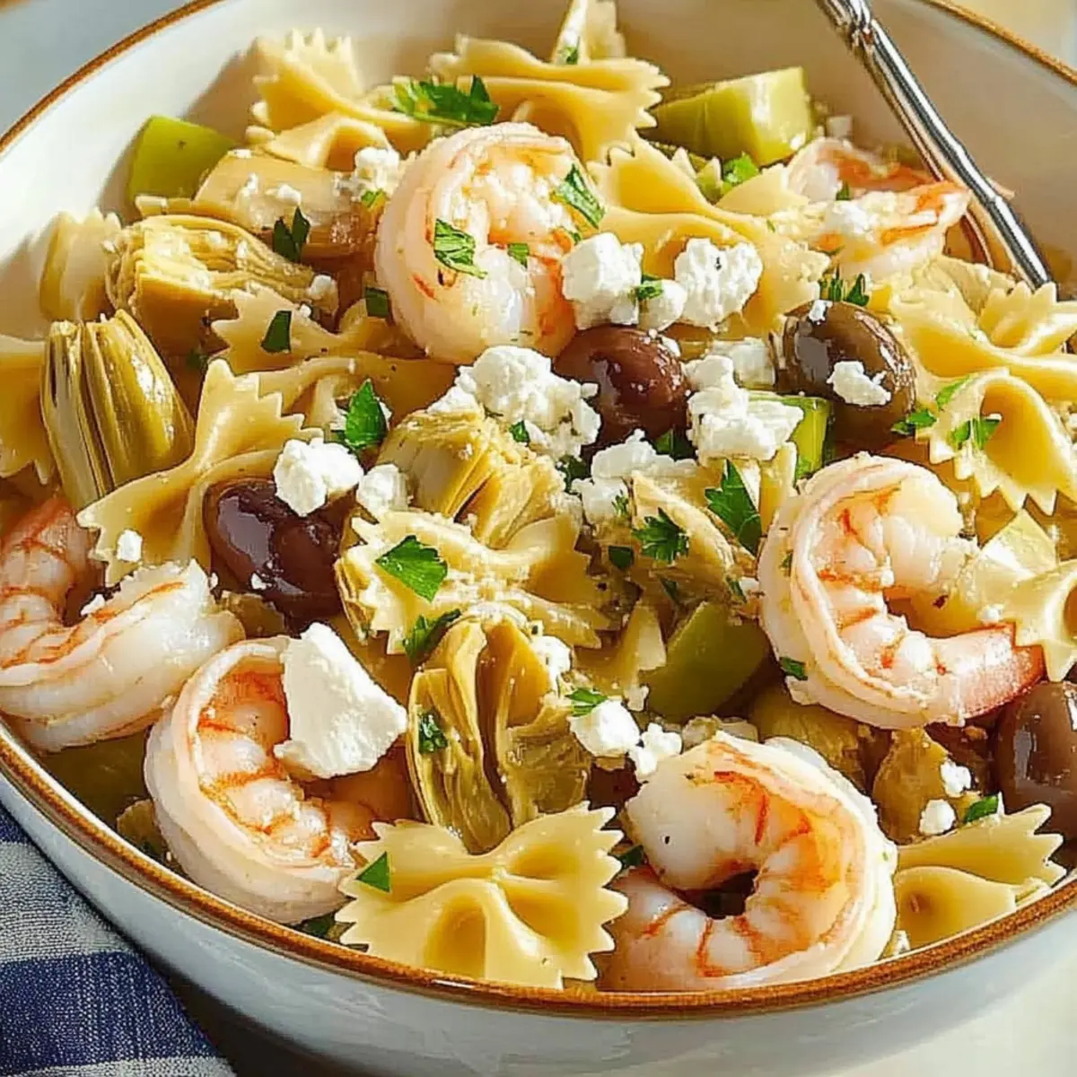 Artichoke Shrimp Pasta Salad