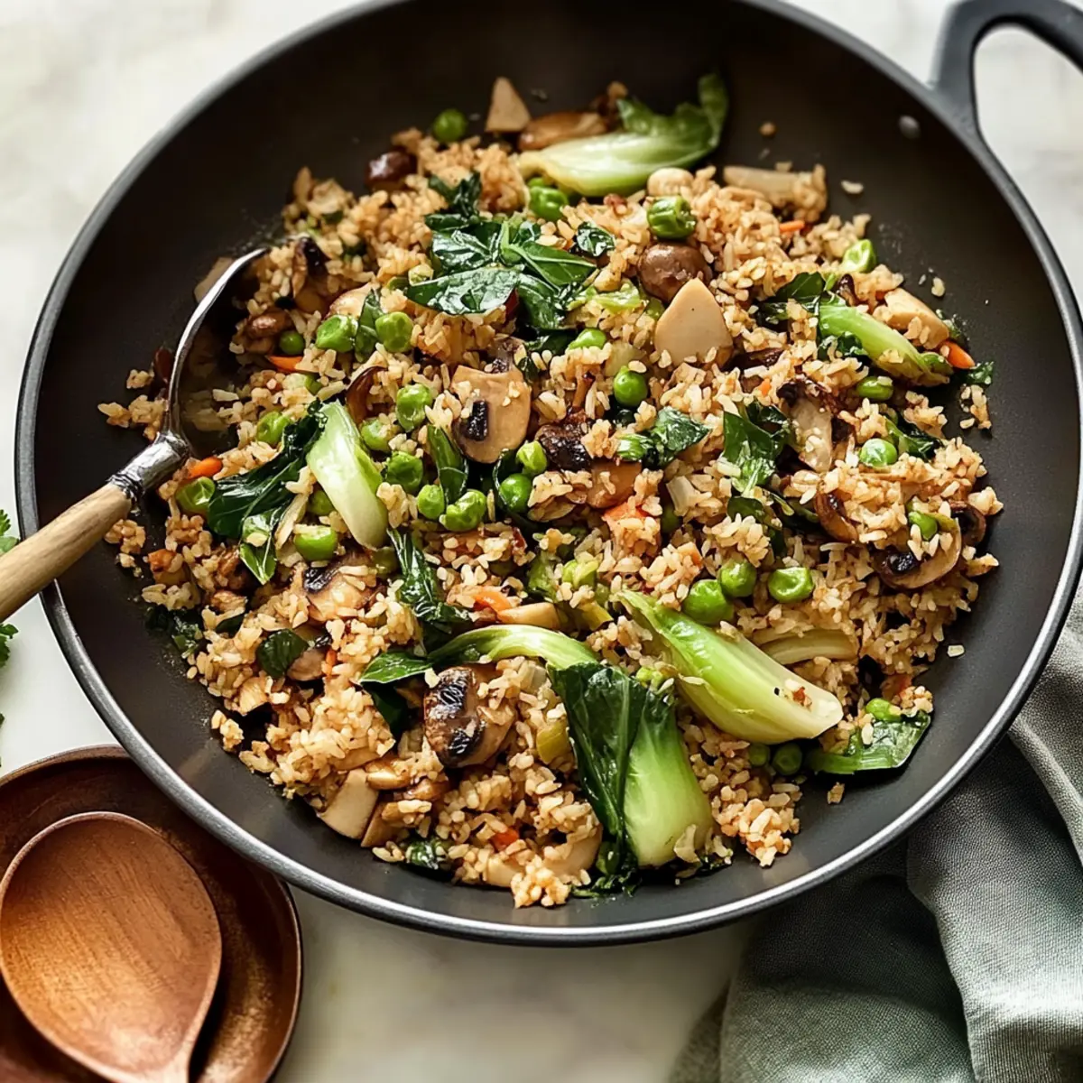 Gingery Fried Rice With Bok Choy