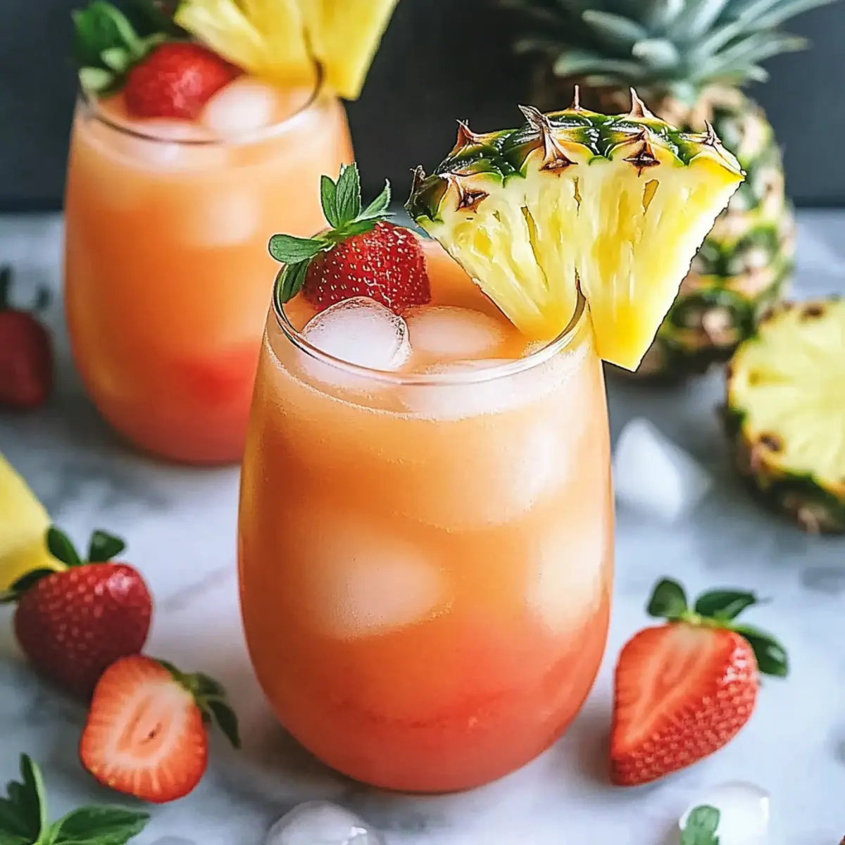 Pineapple Strawberry Agua Fresca