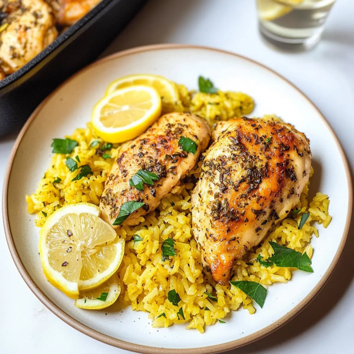 One Pot Lemon Herb Chicken and Rice