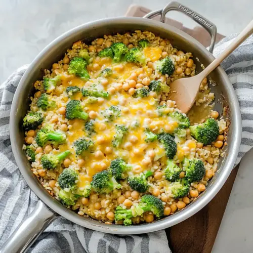 Chickpea Broccoli Rice Casserole