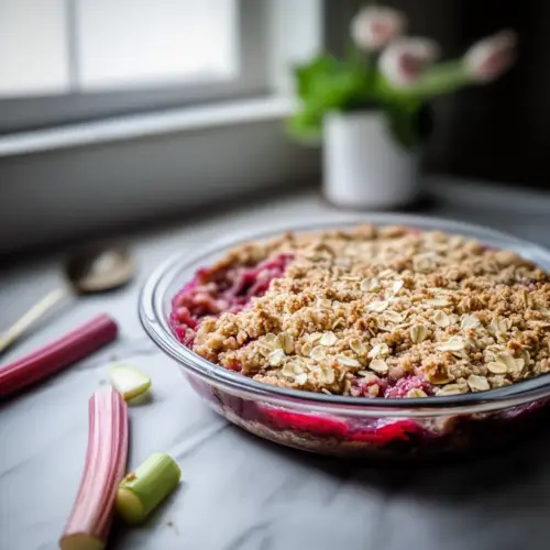 Rhubarb Crumble with Oats