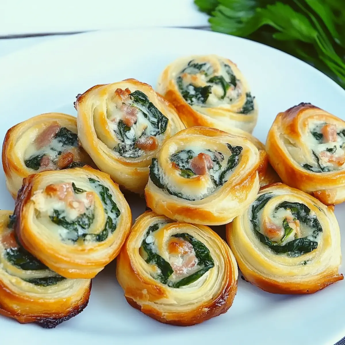 Spinach and Prosciutto Pinwheels