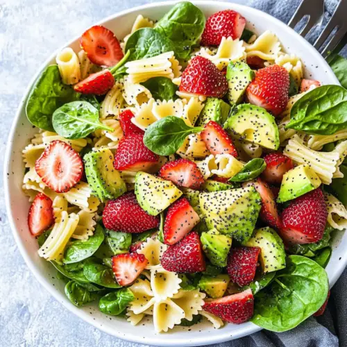 Strawberry Avocado Pasta Salad