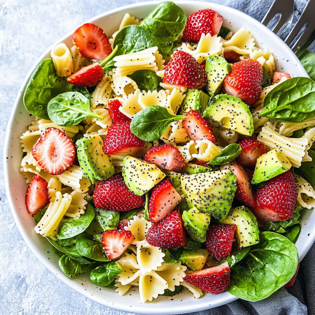 Strawberry Avocado Pasta Salad