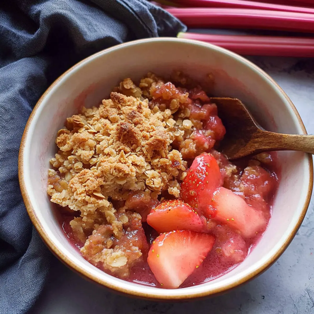Vegan Strawberry Rhubarb Crisp